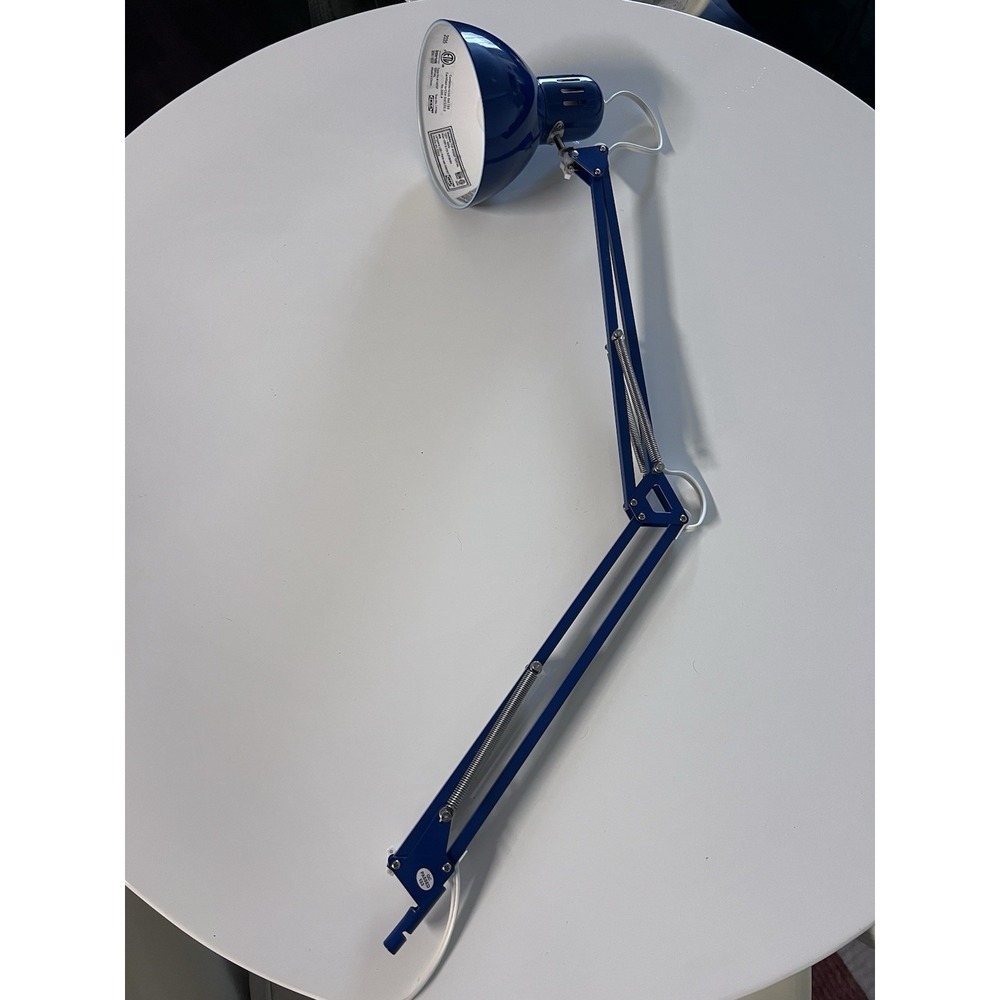 Vintage Underwriters Laboratories Blue Folding Lamp Retro Decor Industrial Light